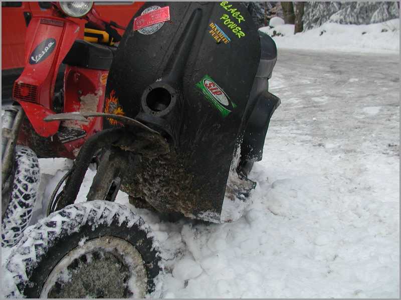 Quest anno si parcheggiava direttamente nella neve