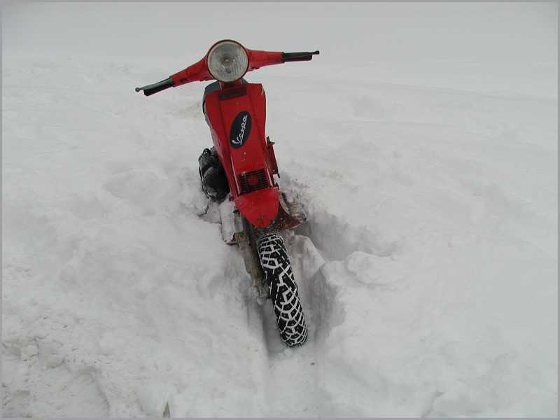 Quest anno si parcheggiava direttamente nella neve